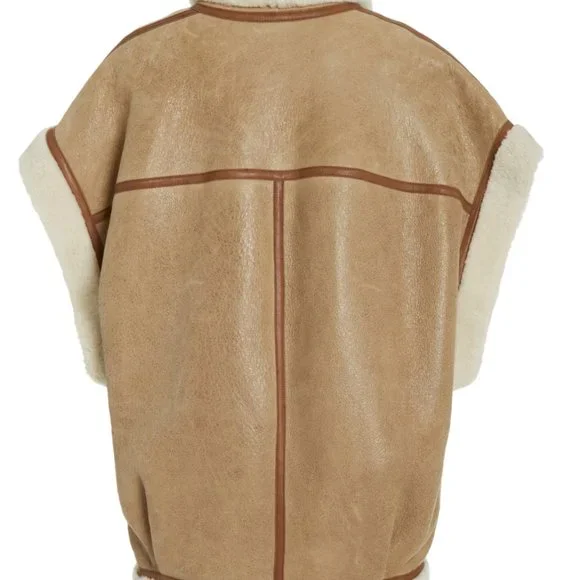 Isabel Marant Étoile Adelia Oversized Shearling Vest *NEW*